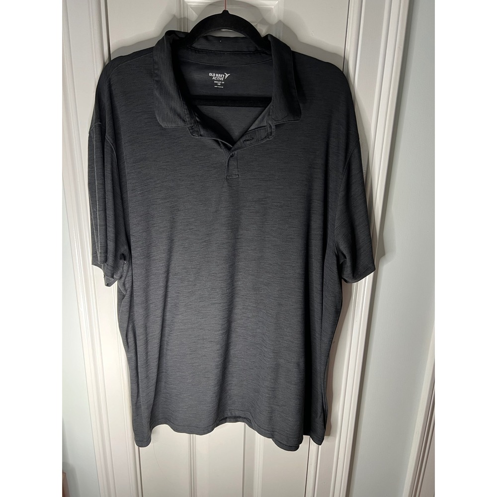 Old Navy Active Breathe On Polo Shirt Mens XXL Charcoal Grey Performance Top